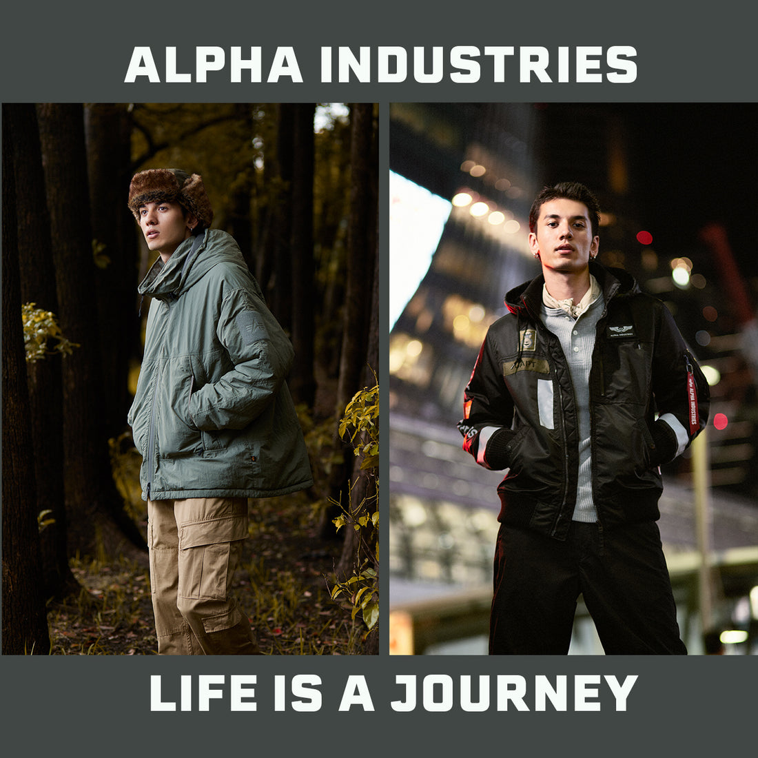 【ALPHA INDUSTRIES 】LIFE IS A JOURNEY