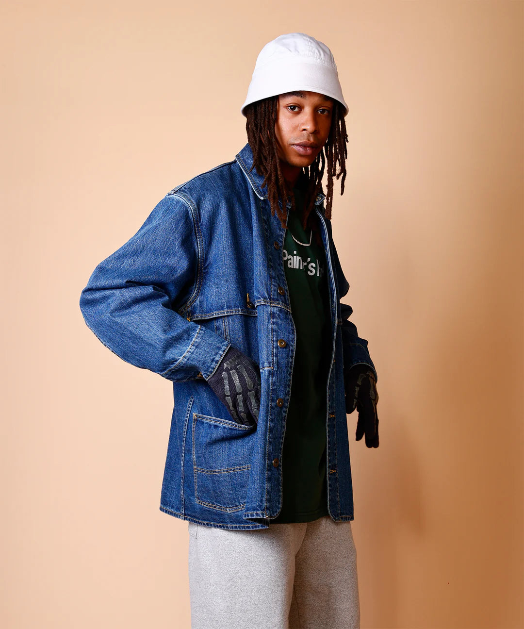 COMMON EDUCATION】DENIM MACKNAW COVERALL JACKET デニムマキノ COMMON EDUCATION】DENIM MACKNAW COVERALL JACKET デニムマキノ