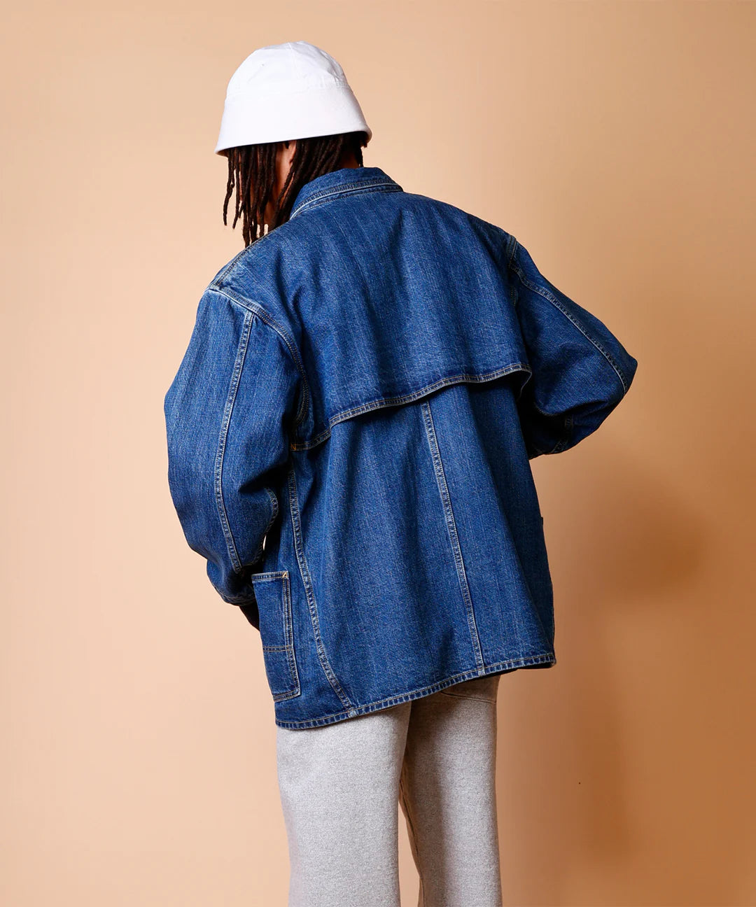 COMMON EDUCATION】DENIM MACKNAW COVERALL JACKET デニムマキノ COMMON EDUCATION】DENIM MACKNAW COVERALL JACKET デニムマキノ