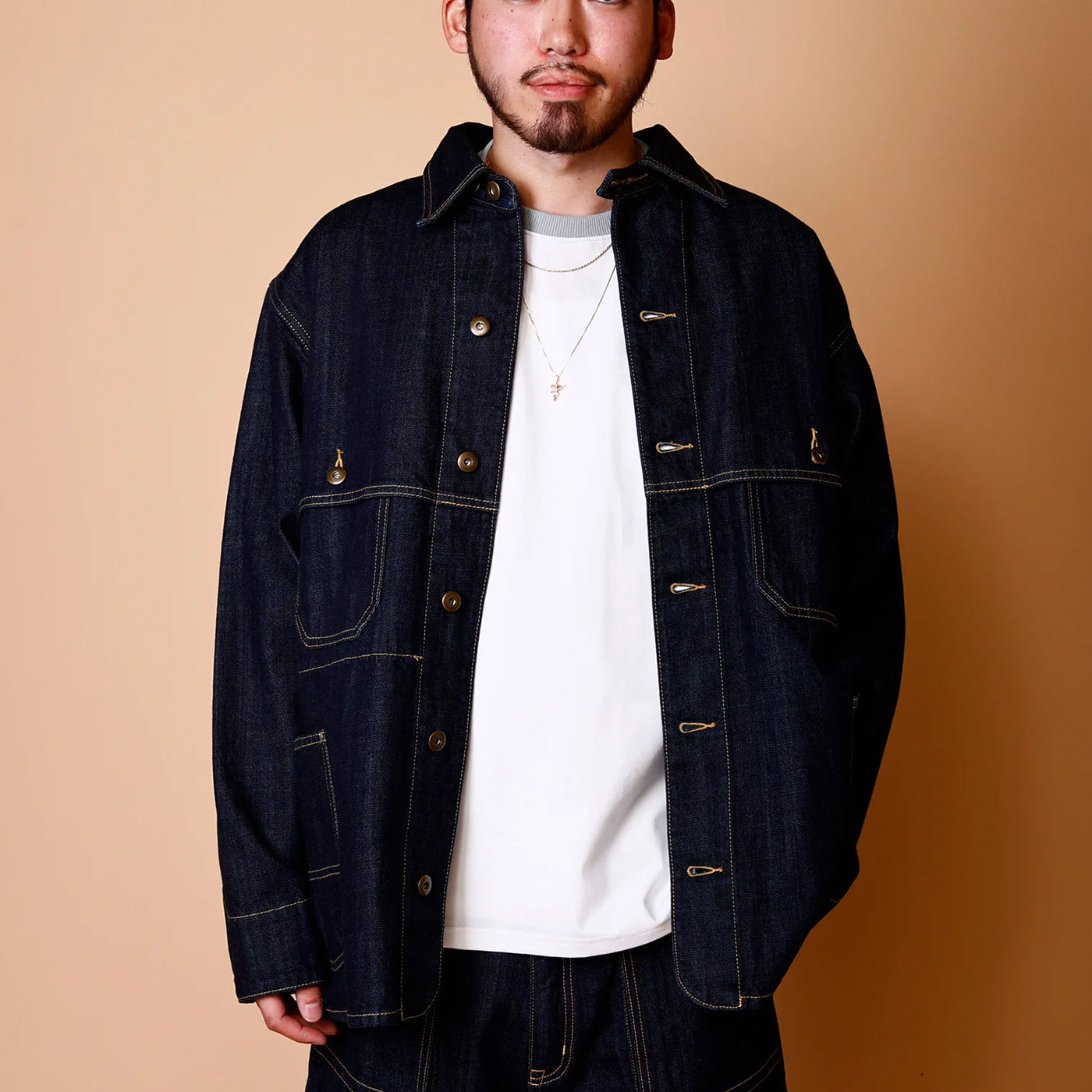 【COMMON EDUCATION】DENIM MACKNAW COVERALL JACKET デニムマキノ カバーオール